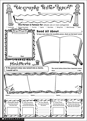 Instant Personal Poster Sets: Biography Report: 30 Big Write-And-Read Learning Posters Ready for Kids to Personalize and Display with Pride! Misc. Supplies – 1 Jan. 2002