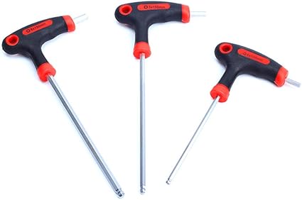 Yililay Cle Hexagonale 3pcs Vis A Tete Creuse Cle Hemispherique Velo Set De Reparation Cle Allen Jeu De Cles Allen Manche En T Bi Composant 3 Pieces Kit Tournevis Amazon Fr Sports Et Loisirs