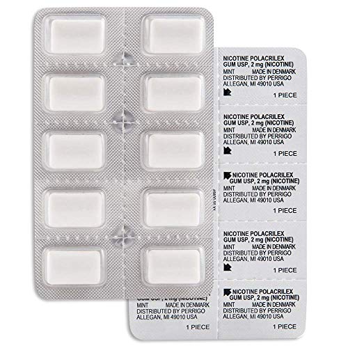 Basic Care Coated Nicotine Polacrilex Gum, 2 mg (nicotine), Mint Flavor, Stop Smoking Aid, 20 Count - Thumbnail 5