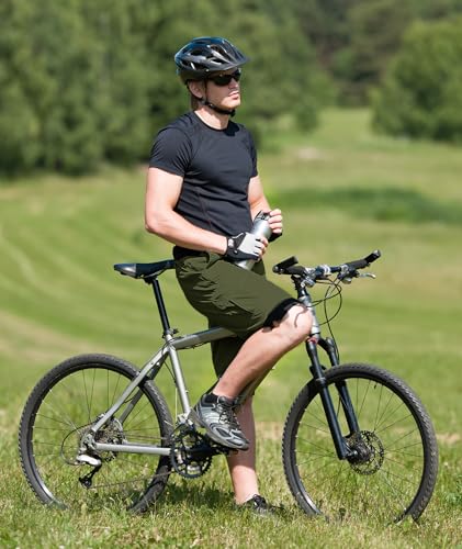 JACKETOWN Men's Cotton Cargo Shorts - Summer Casual Bermuda Shorts With Elastic Waist