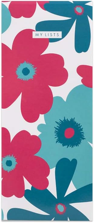 Matilda Myres Shopping List Pad - Magnetic Fridge List Pad with 100 Tear-Off Sheets, Teal, 232 x 97mm