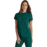 BARCO Grey's Anatomy Spandex Stretch Direct - Rush Scrub Top for Women, Snap Collar Women's Scrub Top