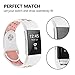 iGK For Fitbit Charge 2 Bands, Adjustable Replacement Sport Strap Bands for Fitbit Charge 2 Smartwatch Fitness Wristband Soft Silicone White Pink Small