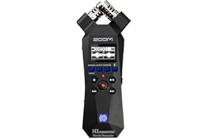 Zoom H1essential Stereo Handy Recorder with 32-Bit Float, Accessibility, X/Y Microphones, Record to SD Card, USB Microphone, Portable, for Musicians, Podcasters, Filmmakers, & Content Creators
