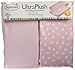 Summer Ultra Plush Changing Pad Cover 2-Count, Pink & Polka Dot