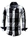 Neleus Men's Long Sleeve Button Down Plaid Shirts,112,Black,M,Tag L