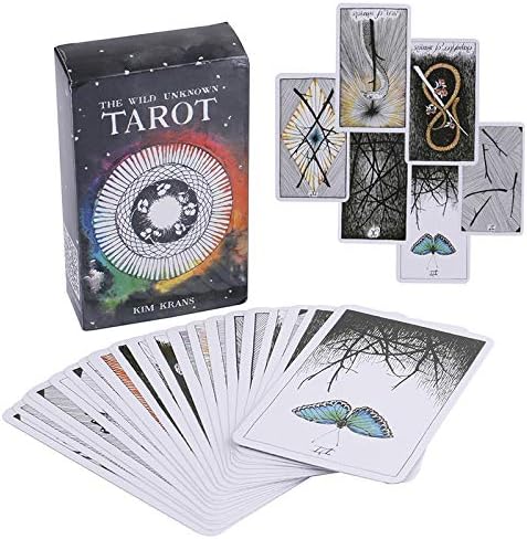 EASYG 78pcs The Wild Unknown Tarot Deck Rider-Waite Oracle Set Fortune Telling Cards