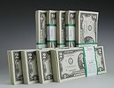 Two Dollar Bill - Real Nearly Uncirculated and Rare $2 Bill in Collectible Currency Holder (Near Mint Condition)
