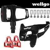 Wellgo Bike Look Delta (9 Degree Float) Compatible – Indoor Cycling & Road Bike Bicycle Pedal Set