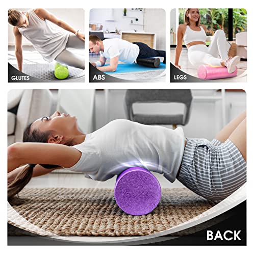 Yes4All EPP Exercise Foam Roller – Extra Firm High Density Foam Roller – Best for Flexibility and Rehab Exercises (18 inch, Black)