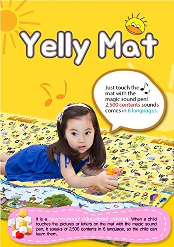 Yelli Mat Children's Naturally Learning Good Cushion&amp;Design Built in 6 Languages (S : 17001400mm 12T)