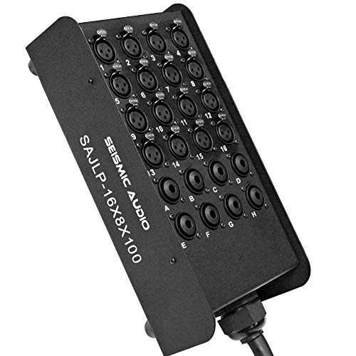 Seismic Audio XLR Low Profile Snake Cable with 4 TRS Returns Circuit Board Snake for