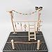 Adnikia Bird Cage Play Stand Toy Set, Bird Playground Gym Hanging Chewing Toys Ladder Swing Accessories for Conure, Parakeets, Budgie, Cockatiels, Lovebirds, Parrot Wood Perch Cage Toysthumb 1