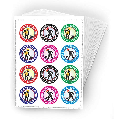 Certified Shovel Operator Stickers - (Pack of 120) 2" Large Laminated Vinyl Decals for Construction Hard Hat Motorcycle Helmet Toolbox Labels - Thumbnail 6