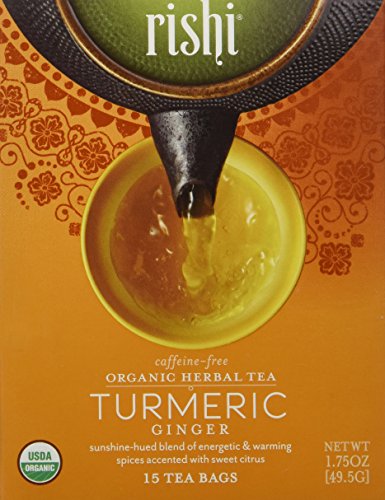 Rishi Tea Organic Herbal Tea Caffeine-Free Turmeric Ginger -- 15 Tea Bags