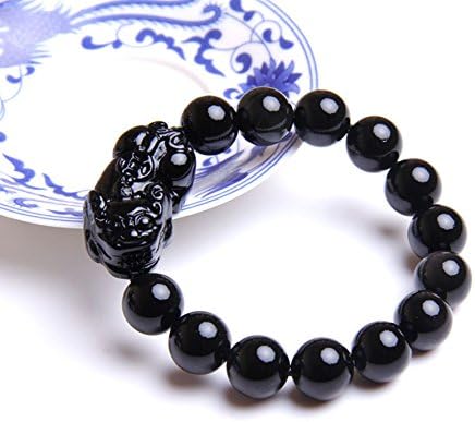 Authentic AAAAA Grade Natural Obsidian Pi Yao/ Pi Xiu Feng Shui Bracelet (12 beads)