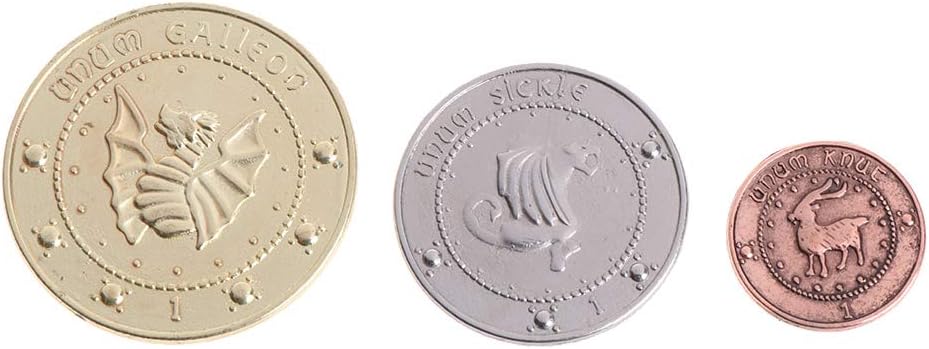 cicianco Hogwart Gringotts Bank Coin Wizarding World Galleons Sickles Knutes Craft Decor Set of 3