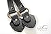 byhands Black Leather Purse Handles/Bag Strap, 23