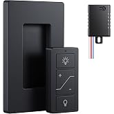 Sunmerit Wireless Dimmer Switch (Black), Remote Light Switch and Receiver kit, Compatible with Alexa Voice Control, Smart Wall Switch Lighting Fixture for Ceiling Pendant Lights