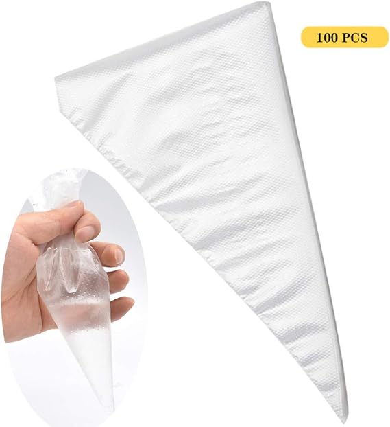Piping Bag for Cake, 100pcs Disposable Pastry Bags Icing Piping Bag for