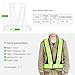 Fuloon 16 LED Light Up Safety Vest with Reflective Vest (Black with Green)