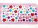 yueton 5 Sheets Colorful Flower Style Assorted Size Self Adhesive Bling Rhinestone Craft Jewels Gem Diamond Sticker Embellishments