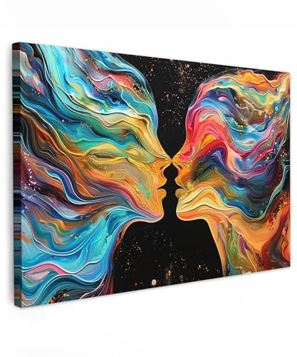 MuchoWow© Leinwand Deko Schlafzimmer Aesthetic Leinwandbilder Wohnzimmer
