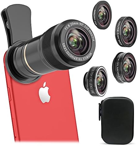 Vorida 5 In 1 HD Lens Kit 12X Telephoto + 198 Fisheye + 0. 65X Wide Angle + 15X Macro