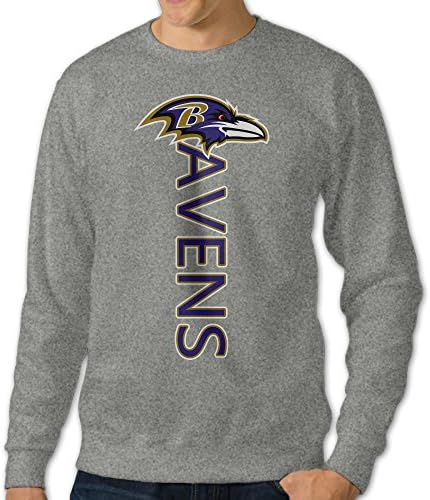 DAELA Men's Bal Raven Crewneck Long Sleeve Pullover Ash XXL