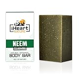 Neem Soap Bar (Large 6 Ounce) Made in USA (Beautiful Clear Glowing Skin Nourishing Rejuvenating Healing) Ayurvedic Organic Vegan Artisanal Natural Handmade Aromatherapy Soap