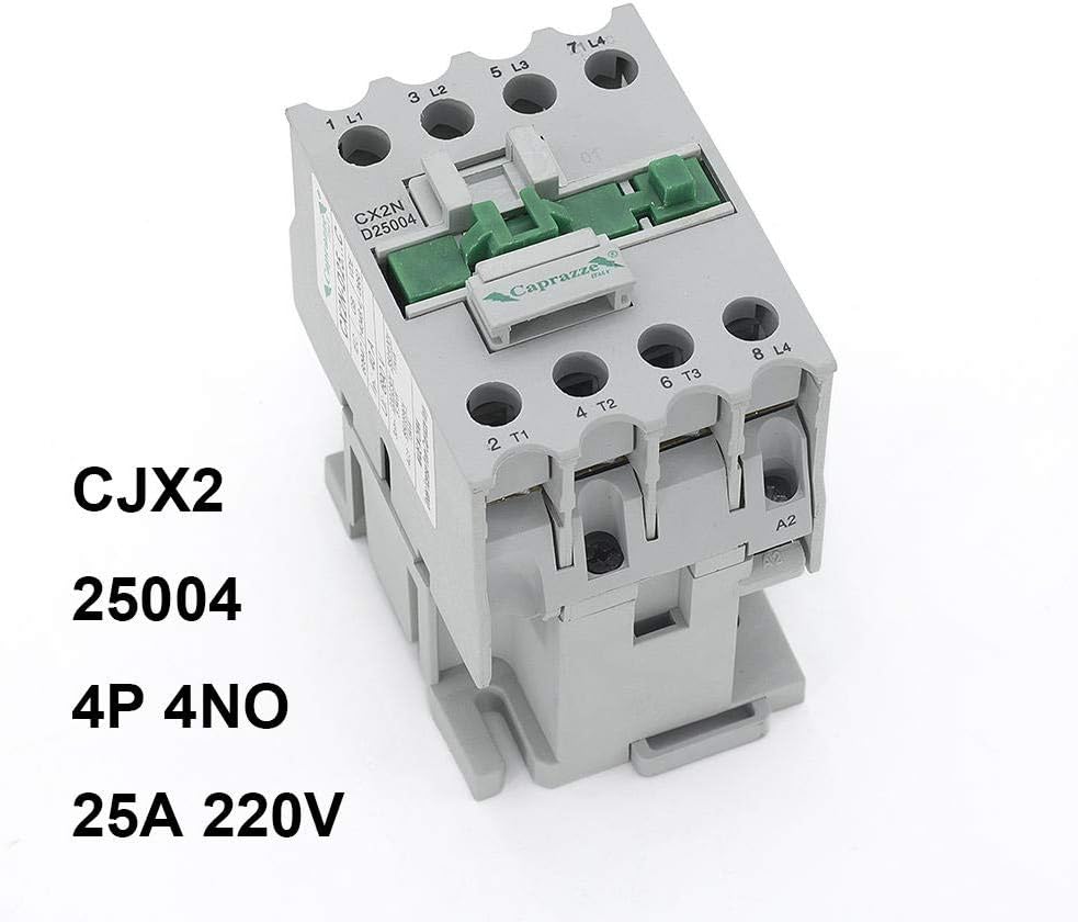 LC1D 25004 25A 220V 240V AC Contactor Type CJX2 4 Pole 4 NONE-25004