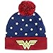 Wonder Woman Navy Red Juniors Beanie Cap Hat Licensed