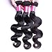 DFX Hair (TM) 8~30 inches Brazilian Virgin Human Hair Extension Body Wave, Pack of Three, 100g/Bundle, 6A Natural Color Weft