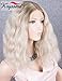 K’ryssma Ombre Blonde Short Bob Lace Front Wigs for Women, Dark Roots to Light Blonde Ombre Synthetic Wig Fashionable Wavy Wig Heat Resistant