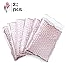 Fu Global #0 6x10 Inches Rose Gold Metallic Christmas Bubble Mailers Self Seal CD Padded Envelopes Pack of 25 primary