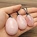 [GTC Certificated]SanSiDo Rose Quartz Jade Egg Yoni Egg Massage Stone 3Pcs 100% Natural Light Pink Exercise Egg To Train Pelvic Muscles Kegel Exercise(Pink)