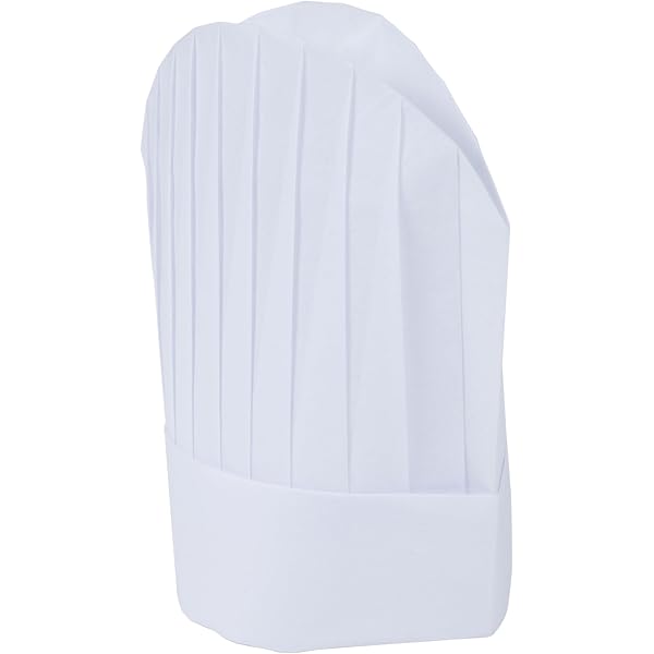 10-Pack White Paper Overseas Caps - Soda Jerk, Ice Cream Parlor, Chef Costume Hats 7 thumbnail image