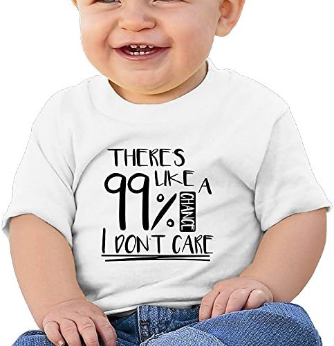 Hfuwi987fwhui Baby 99% Chance I Don't Care Unisex Infants Crew Neck Short Sleeve Tee T Shirt 24 Months