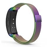 Samsung Gear Fit2 / Gear Fit2 Pro Watch Band, MoKo Milanese Loop Stainless Steel Mesh Bracelet Smart Watch Strap + Connector for Samsung Gear Fit 2 SM-R360 / Gear Fit 2 Pro Smart Watch, COLORFUL