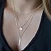 Ularmo 2015 New Hot Fashion Women Bang Bang Multilayer Pendant Chain Statement Necklace (gold)