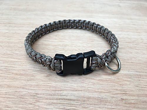 Custom Dog Collar - Nylon Paracord Strong &amp; Durable - Small Medium &amp; Large Dogs - Desert Camo