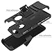 OnePlus 5T Case with Tempered Glass Screen Protector,IDEA LINE(TM) Heavy Duty Armor Shock Proof Dual Layer Holster Locking Belt Swivel Clip with Kick Stand - Black