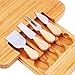 VPCOK Bamboo Cheese Board with Knife Set Housewarming Gifts Anniversary Gifts Wedding Gifts for the Couple Mother's Day Gifts Bridal Shower Gifts