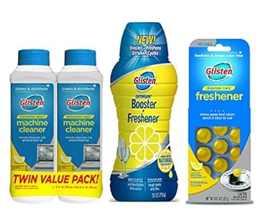 Amazon Com Glisten Dishwasher Magic Machine Cleaner And Disinfectant 2 Pack Dishwasher Detergent Booster And Garbage Disposer Freshener Pack Industrial Scientific