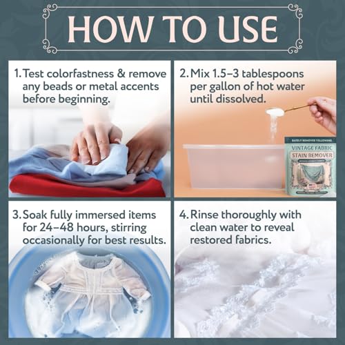 Vintage Fabric Stain Remover & Restoration Soak for Antique Quilts & Linens photo 11