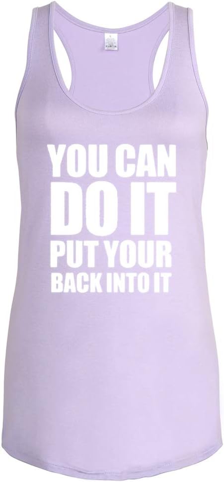 WINGZOO Womens Workout Tank Tops-You Can Do It Novelty Funny Saying Fitness Gym Racerback Sleeveless Shirts for Women