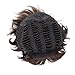 Ty.Hermenlisa 100% Real Virgin Brazilian Remy Human Hair Wigs for Black Women Natural Color Wavy Short Bobs Hairpieces with Elastic Strap, 81g, Darkest Brown