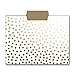 Graphique Designer Black, White, and Gold Polka Dots File Folders | Set of 9 (3 Designs) | Letter Size Organizers | Decorative Office Supplies | Durable Coated Cardstock | 1/3-Cut Tabs