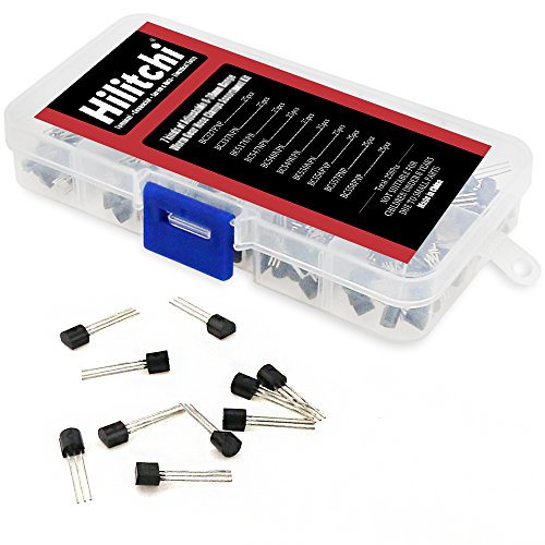 Hilitchi 250-Piece 10 Values NPN PNP Power General Purpose Transistors Assortment Kit - BC327-BC558