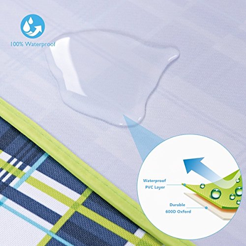 Compact Waterproof Picnic Blanket Tote, Outdoor Sand Proof Blanket Mat for Beach Family Camping Hiking Travelling, Beach Blanket Outdoor Picnic Mat Chic Style - Thumbnail 4